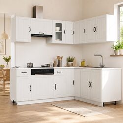 Value-Driven 11-Piece White Kitchen Cabinet Set