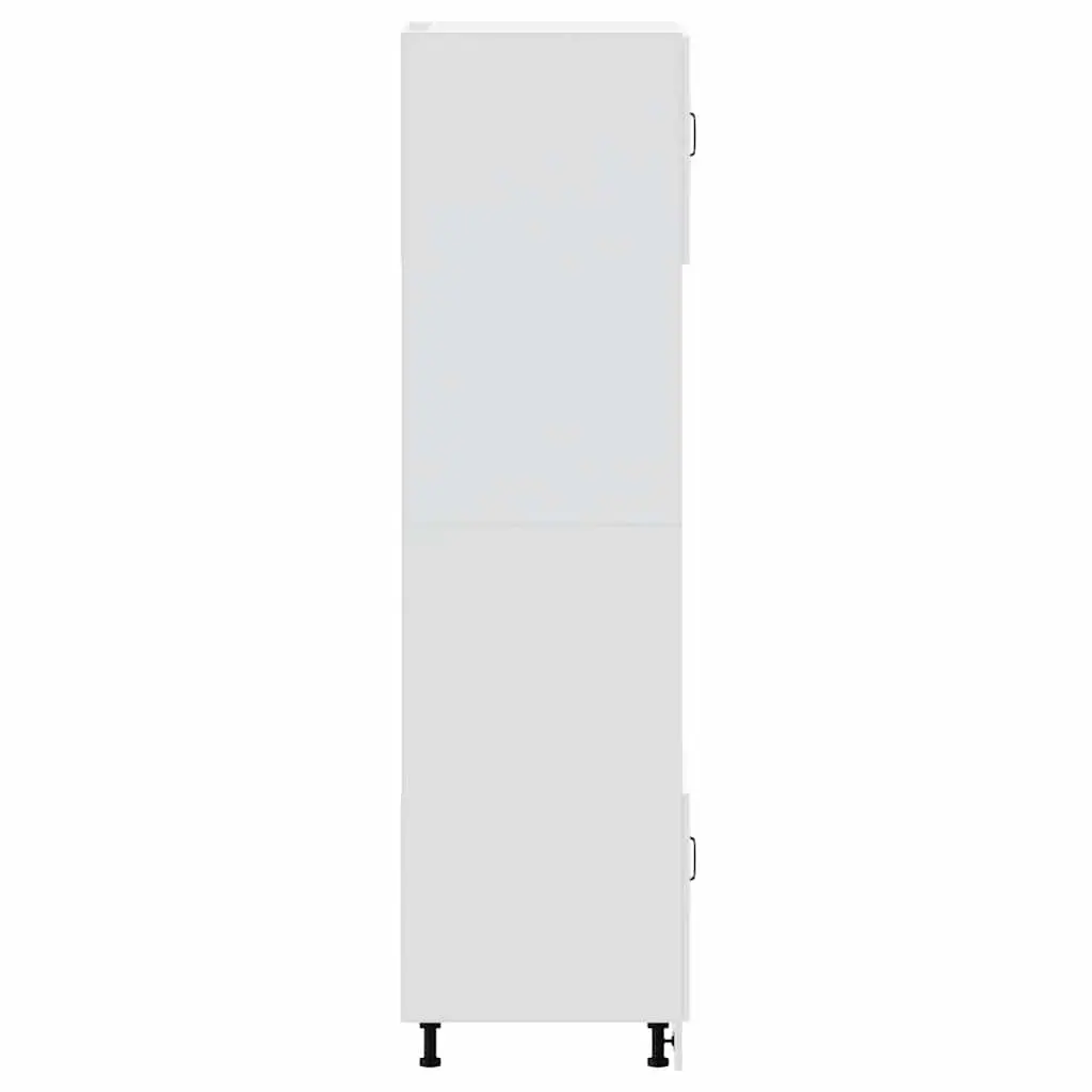 Oven Cabinet 2 pcs White Engineered Wood Kitchen Storage Unit Compact Design