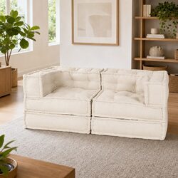 Comfortable Cream Modular Sofa Unit - Practical Design