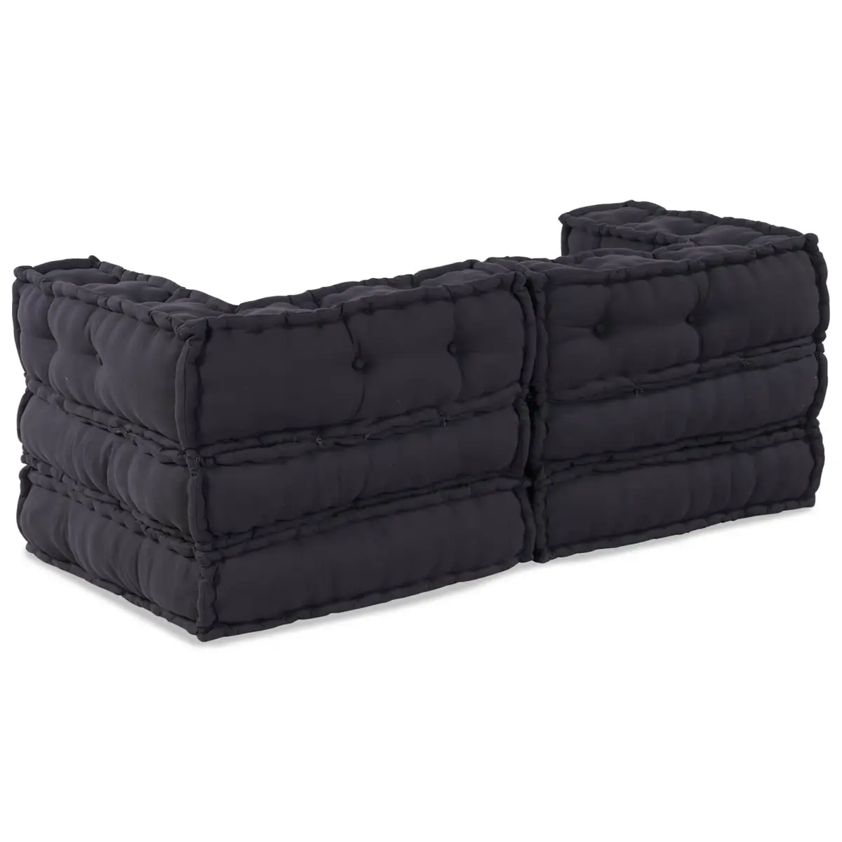 Modular Sofa Unit 2 Piece Anthracite 140 x 70 x 56 cm Fabric Cushion Seating
