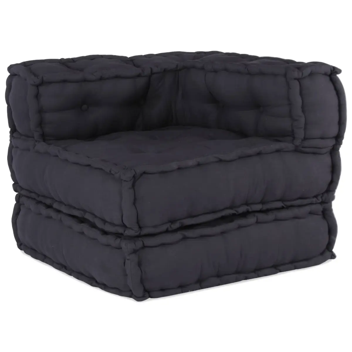 Modular Sofa Unit Indoor Outdoor Lounge Seat 210 x 70 x 56 cm Fabric Anthracite