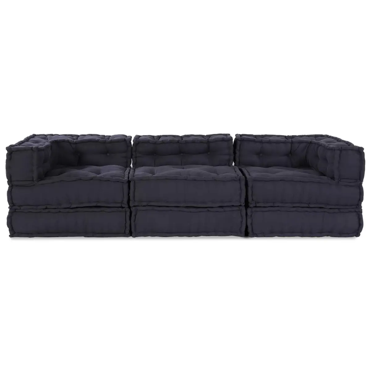Modular Sofa Unit Indoor Outdoor Lounge Seat 210 x 70 x 56 cm Fabric Anthracite
