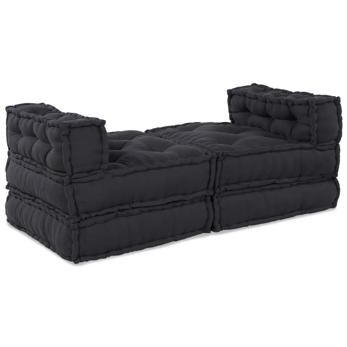 Modular Sofa Unit Indoor Outdoor Lounge 210 x 140 x 56 cm Fabric Anthracite