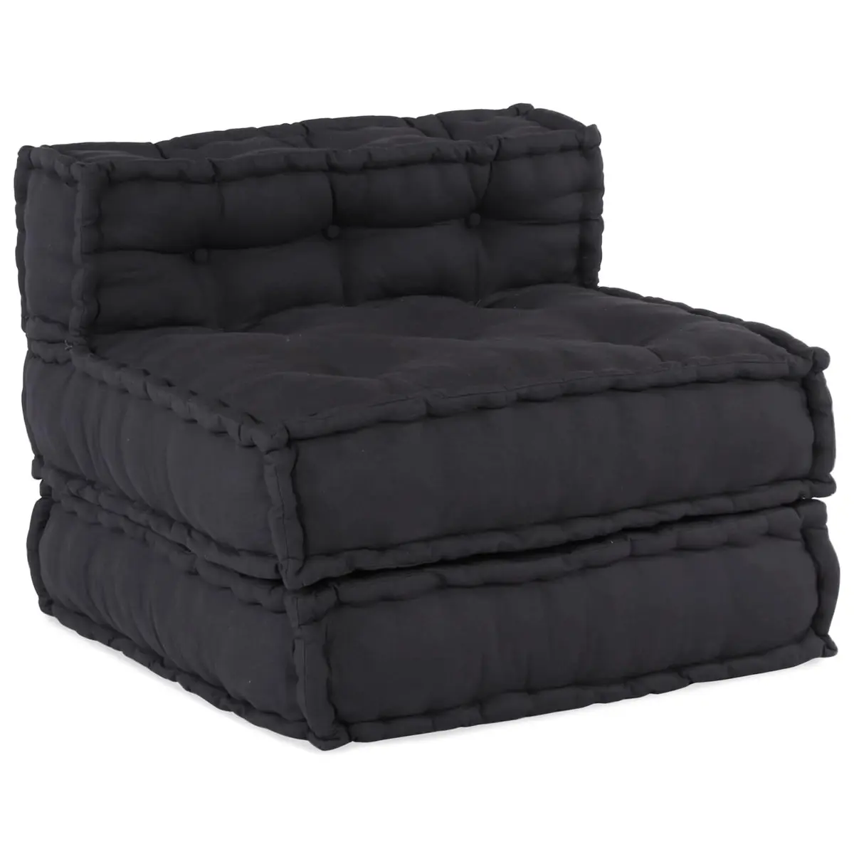 Modular Sofa Unit Indoor Outdoor Lounge 210 x 140 x 56 cm Fabric Anthracite
