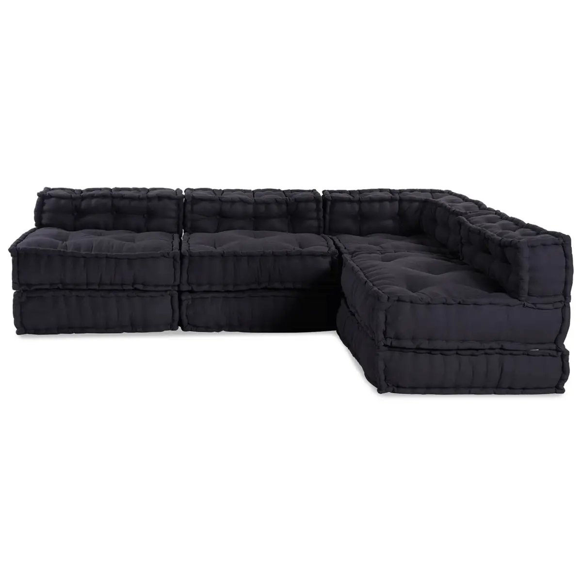 Modular Sofa Unit Indoor Outdoor Lounge 210 x 140 x 56 cm Fabric Anthracite