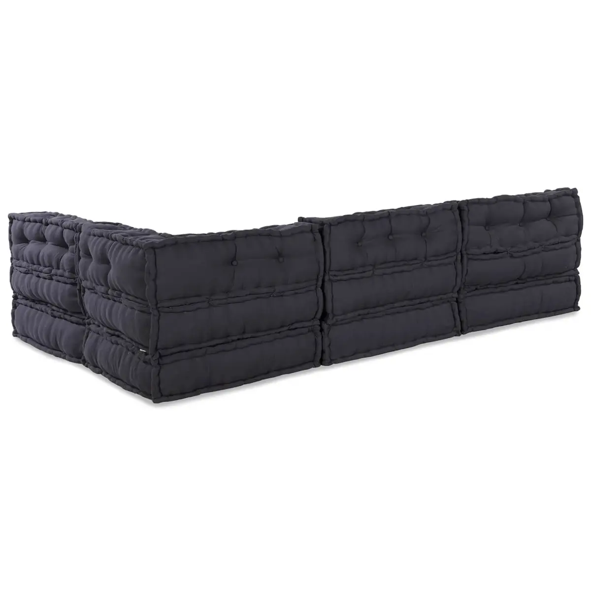 Modular Sofa Unit Indoor Outdoor Lounge 210 x 140 x 56 cm Fabric Anthracite