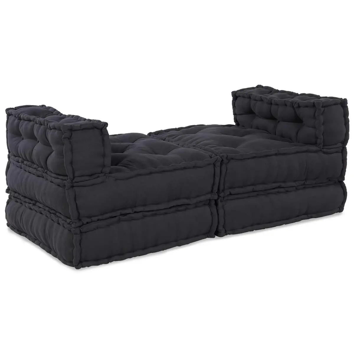 Modular Sofa Unit Indoor Outdoor Lounge Seating 210x140x56cm Fabric Anthracite