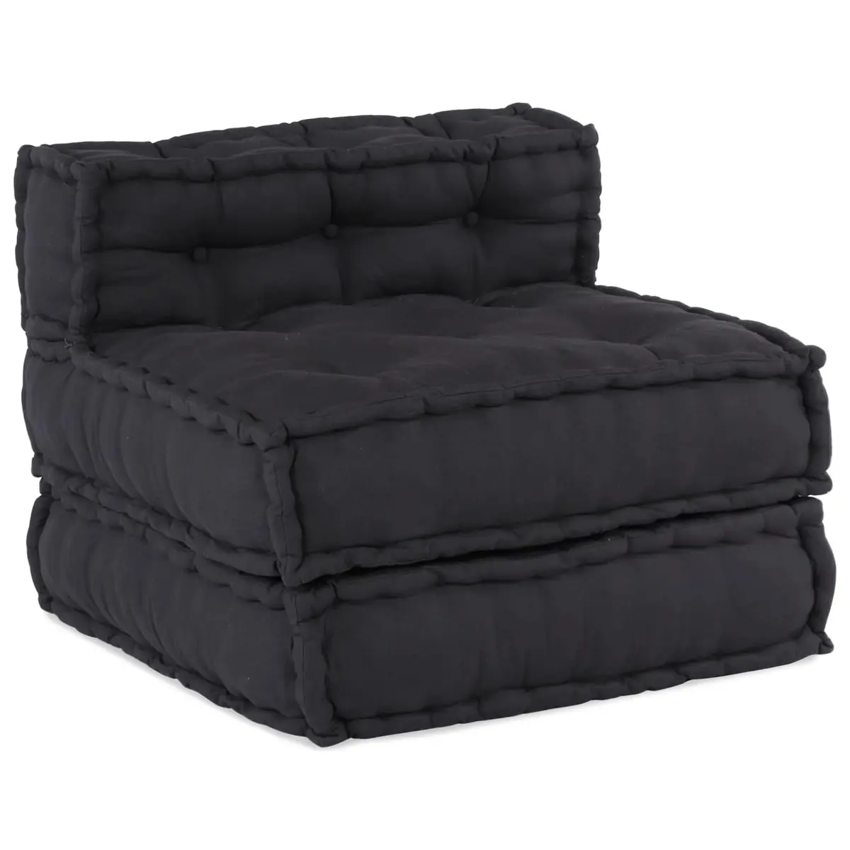 Modular Sofa Unit Indoor Outdoor Lounge Seating 210x140x56cm Fabric Anthracite