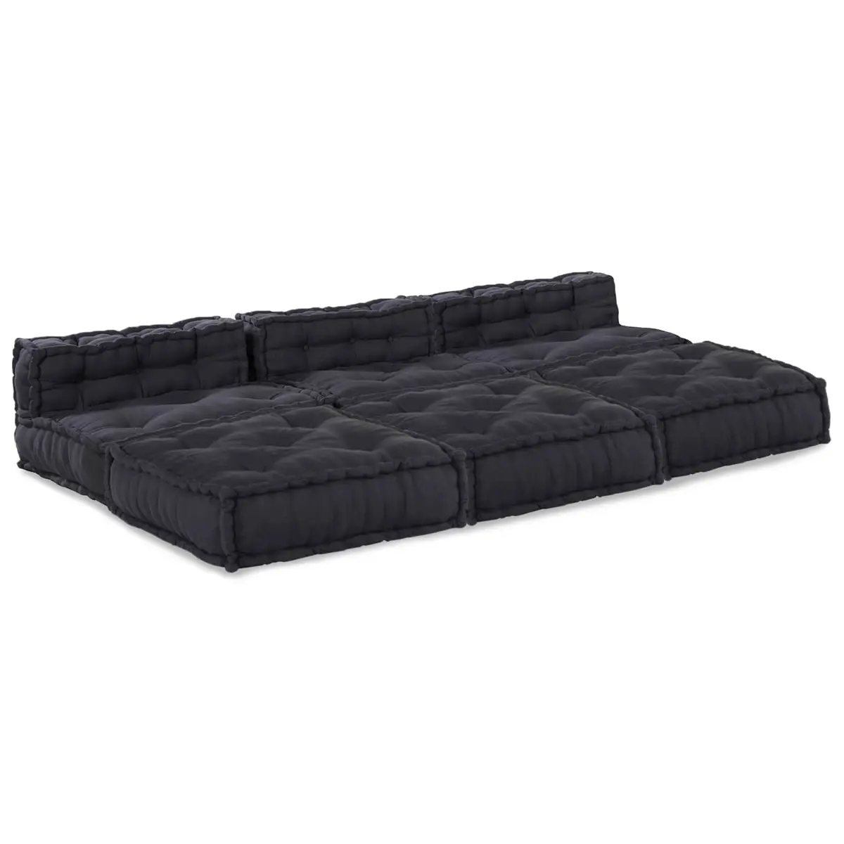 Modular Sofa Unit Indoor Outdoor Lounge Seating 210x140x56cm Fabric Anthracite