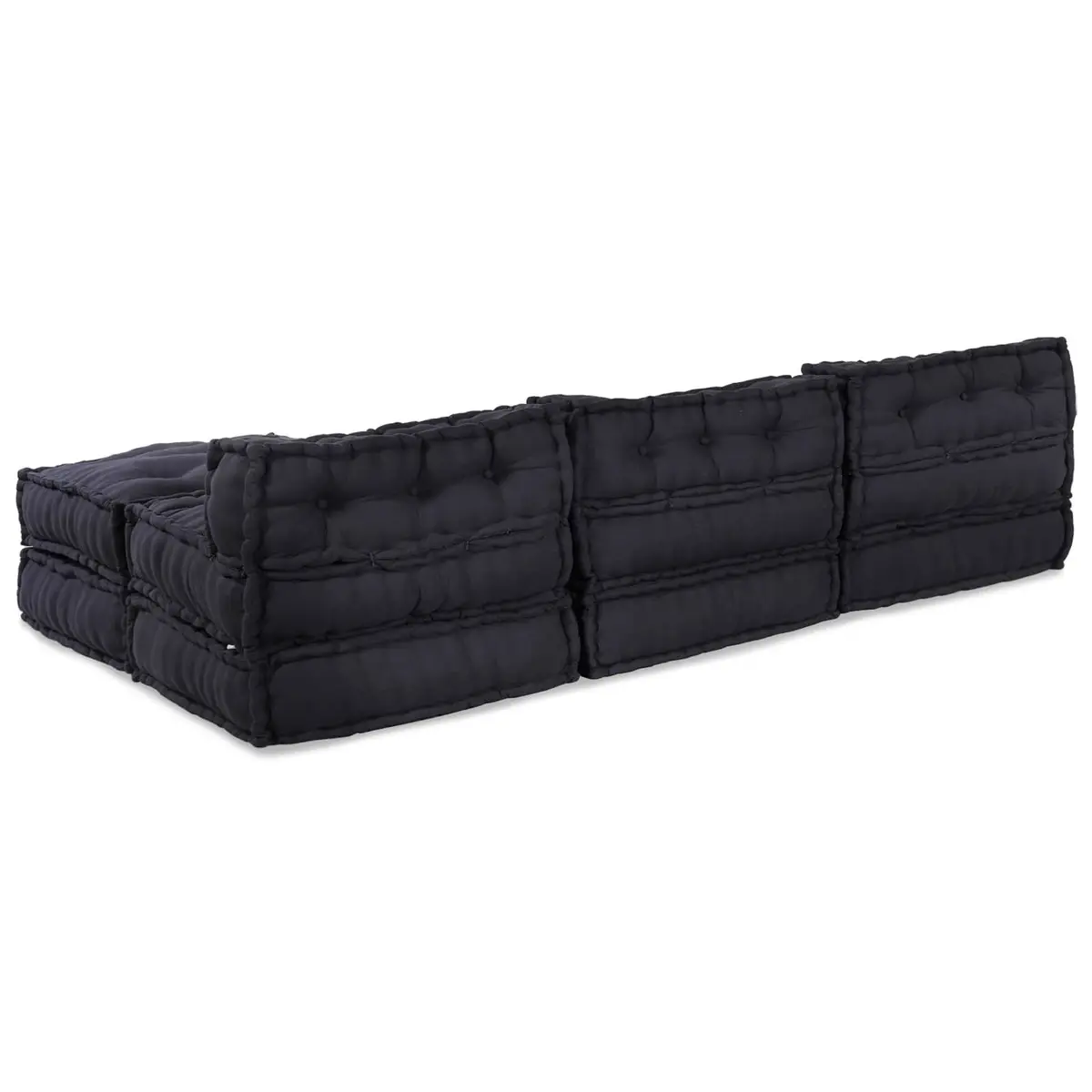 Modular Sofa Unit Indoor Outdoor Lounge Seating 210x140x56cm Fabric Anthracite