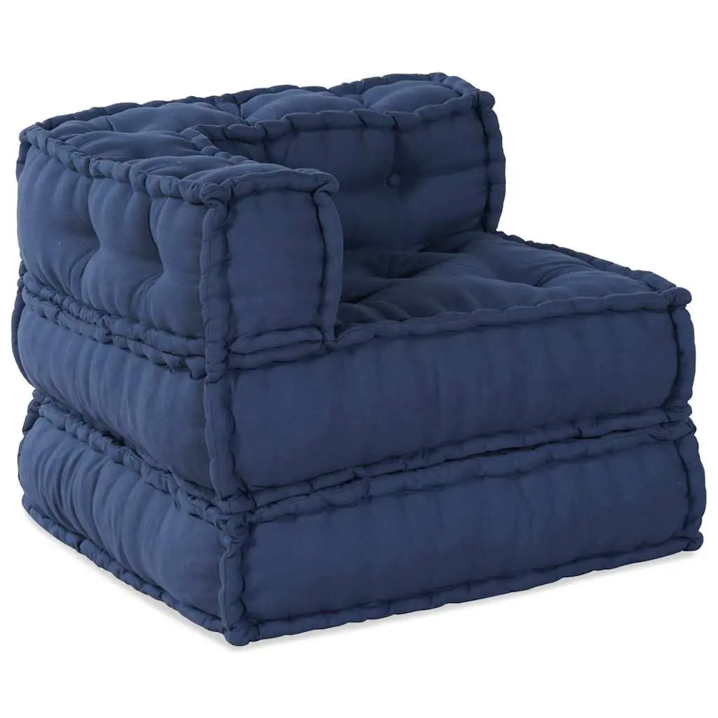 Modular Sofa Unit 2 Pieces Blue Fabric Indoor Outdoor Living Room Sectional