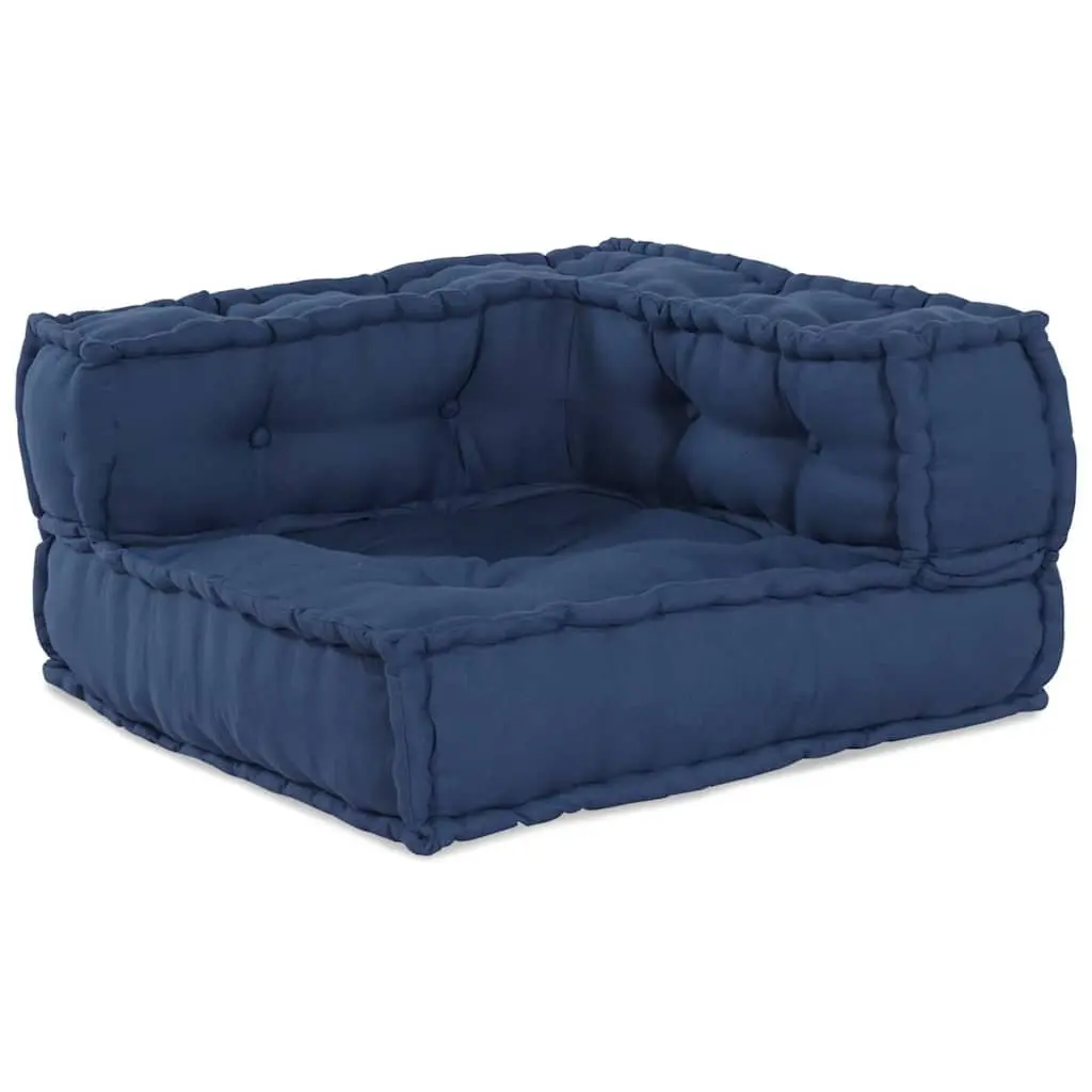 Modular Sofa Unit Indoor Outdoor Lounge Single Seat Module Indigo Fabric