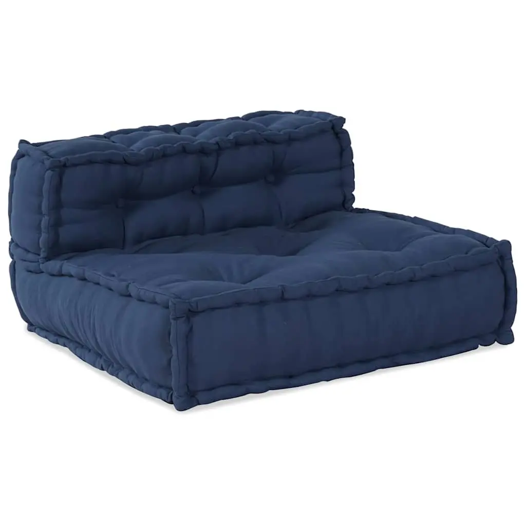 Modular Sofa Unit Indoor Outdoor Lounge 210 x 140 x 56 cm Fabric Indigo Blue