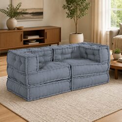 Reliable Grey Modular Sofa Unit - 2 pcs for Comfort