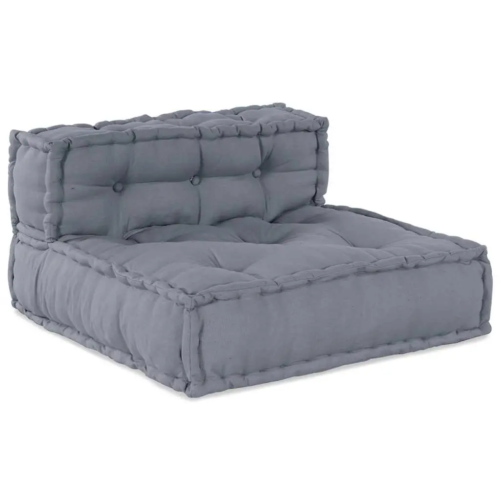 Modular Sofa Unit Indoor Outdoor Grey Fabric Corner Sectional Couch 210x140x56cm