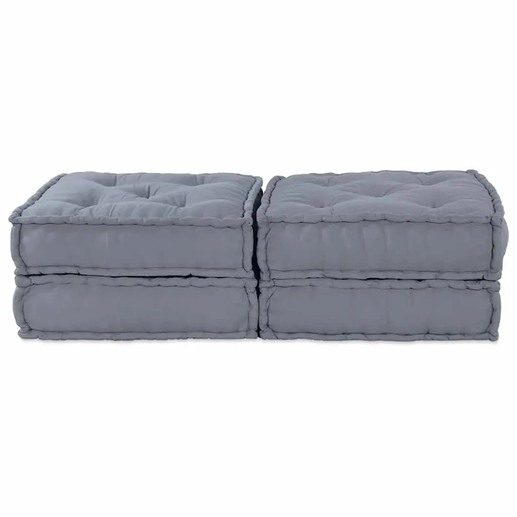 Modular Sofa Unit Indoor Outdoor Seating 140 x 70 x 36 cm Grey Fabric 2 pcs