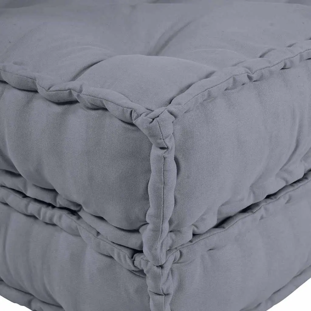 Modular Sofa Unit Indoor Outdoor Seating 140 x 70 x 36 cm Grey Fabric 2 pcs