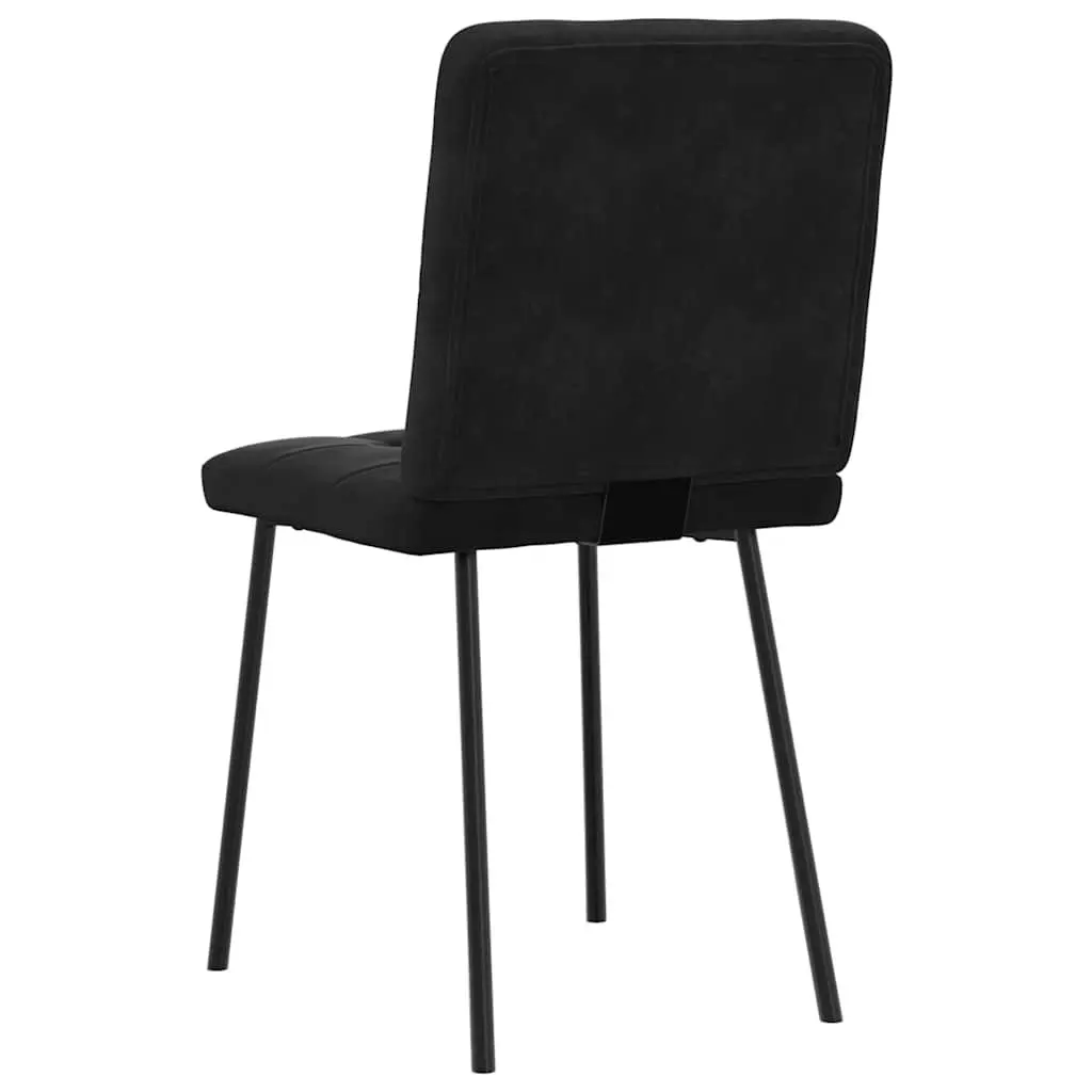 Black Velvet Dining Chairs Set