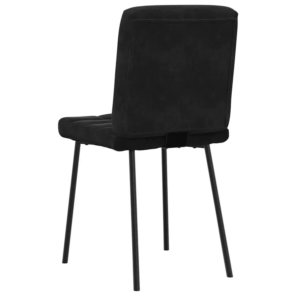 Dining Chairs 4 pcs Black Velvet Kitchen Room Seating Furniture Set Modern