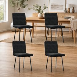 Comfortable and Durable Black Velvet Dining Chairs