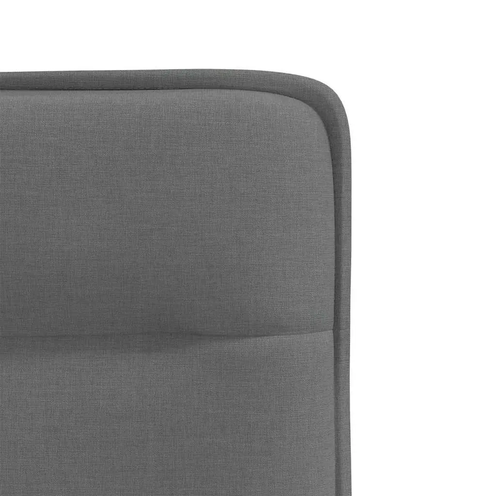 Dining Chairs Dark Grey Fabric Foam Padded Backrest 4 Piece