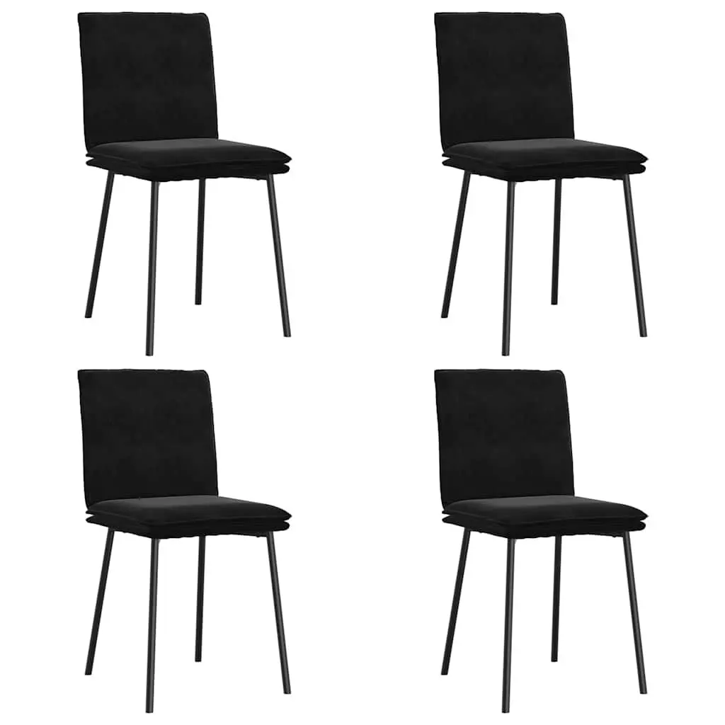Black Velvet Dining Chair Set