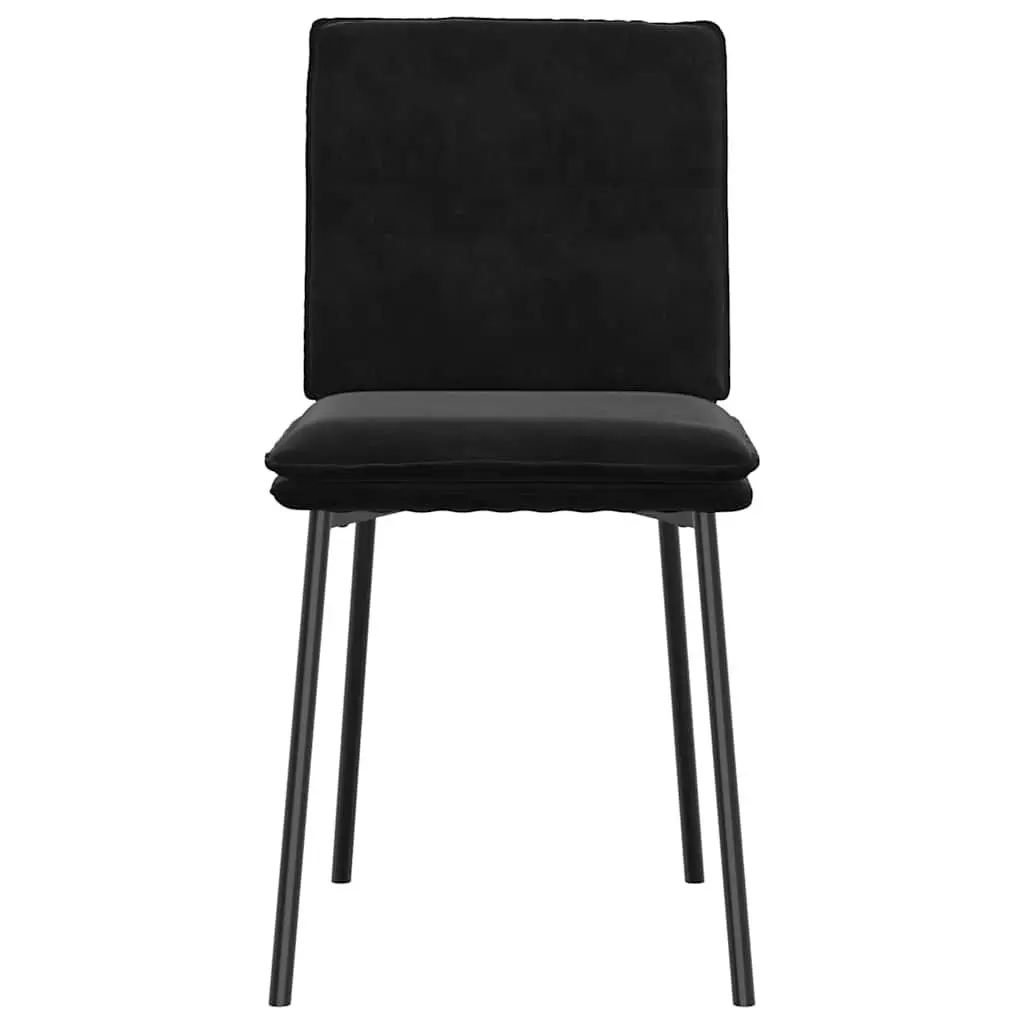 Black Velvet Dining Chair Set