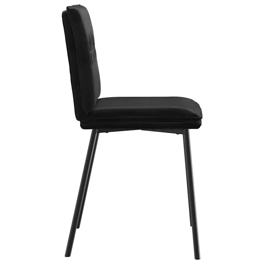 Black Velvet Dining Chair Set