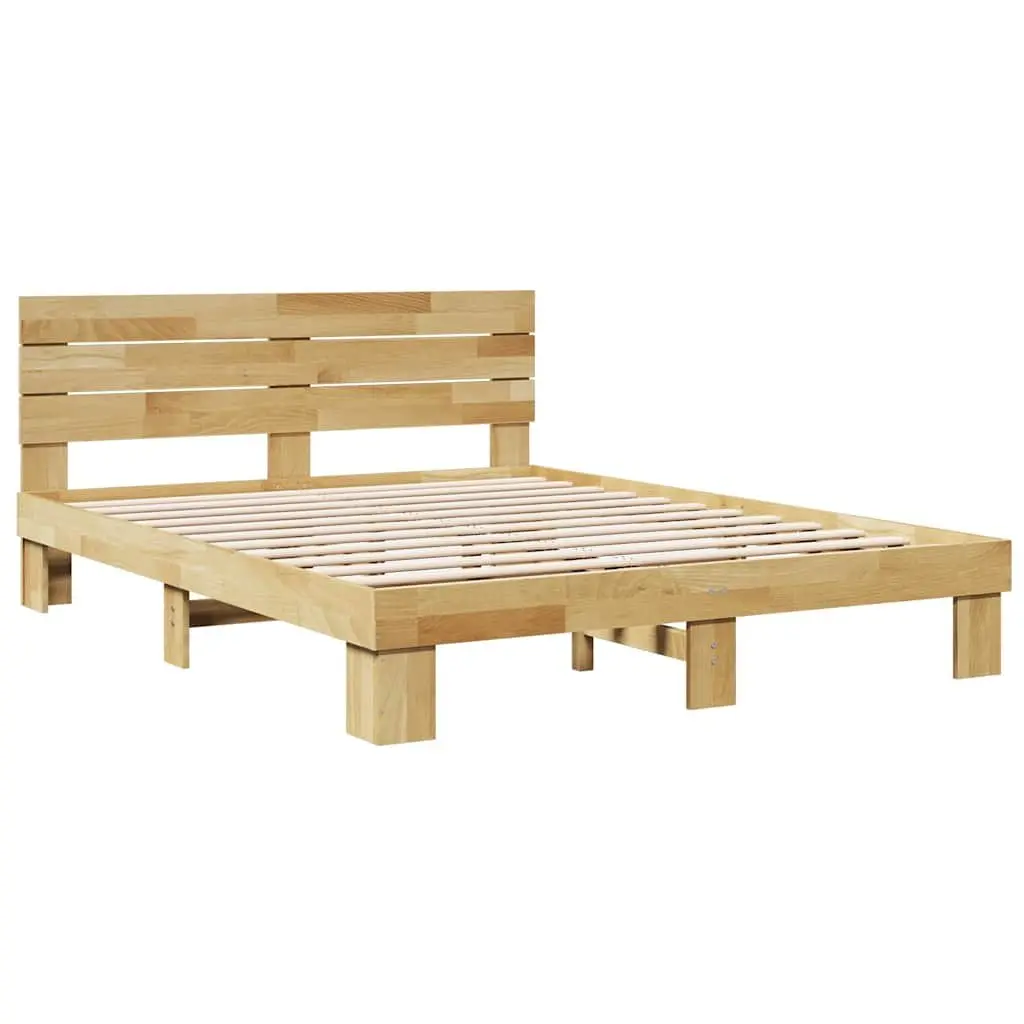 Solid Wood Bed Frame with Headboard for Lasting Comfort