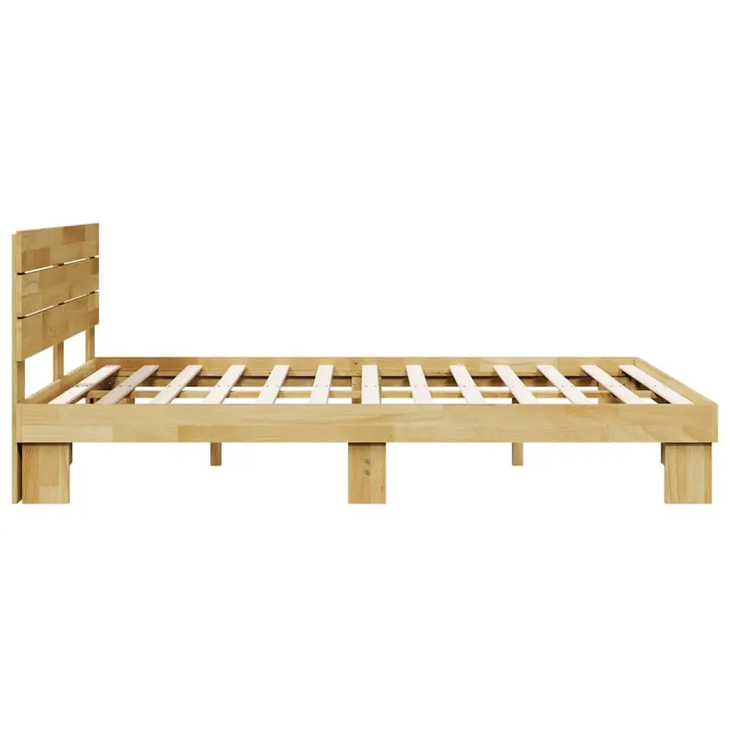 Solid Wood Bed Frame with Headboard for Lasting Comfort