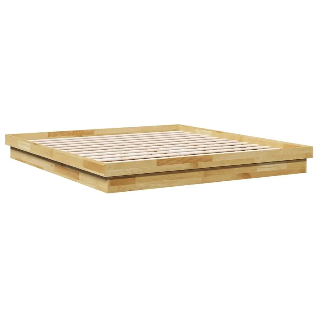 Bed Frame 180x200 cm in Solid Oak Wood