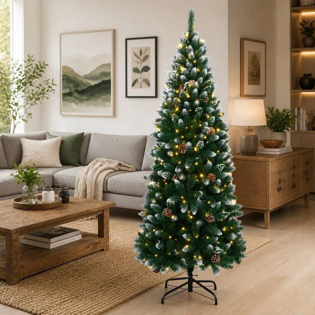 Artificial Christmas Tree 210cm Green 300 LED Lights