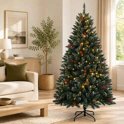 Warm Holiday Spirit with 150cm Green Christmas Tree