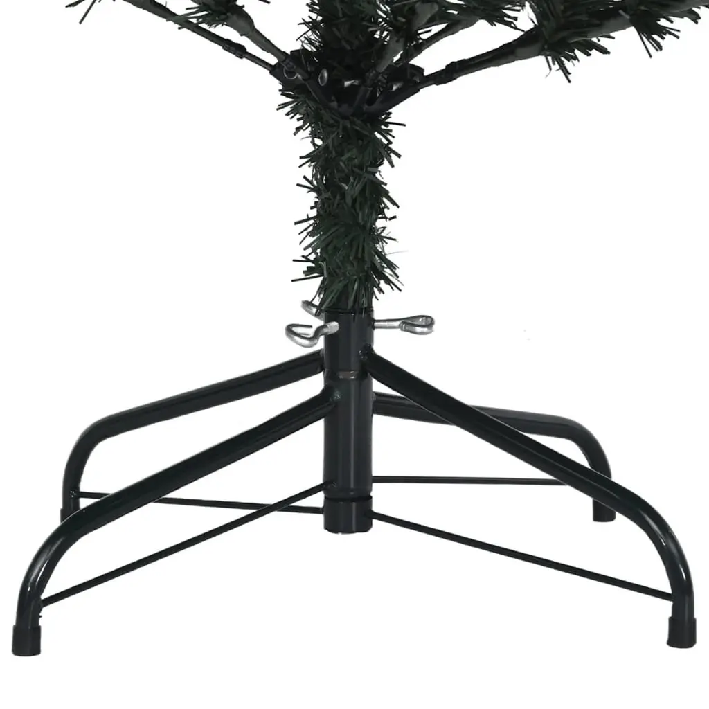 Artificial Christmas Tree 210cm Green 300 LED Lights Hinged Branches Steel Stand