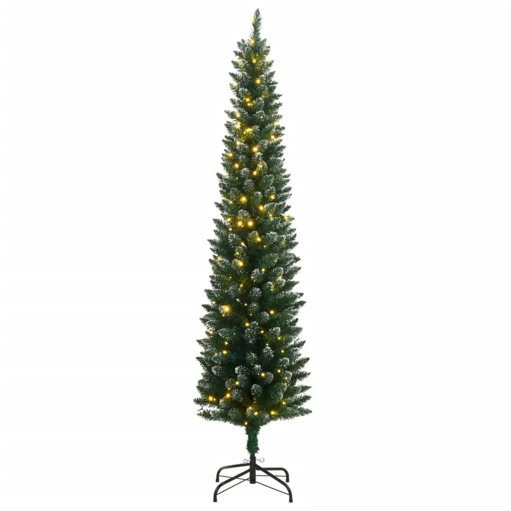 Artificial Slim Christmas Tree 150cm Green with 150 LEDs
