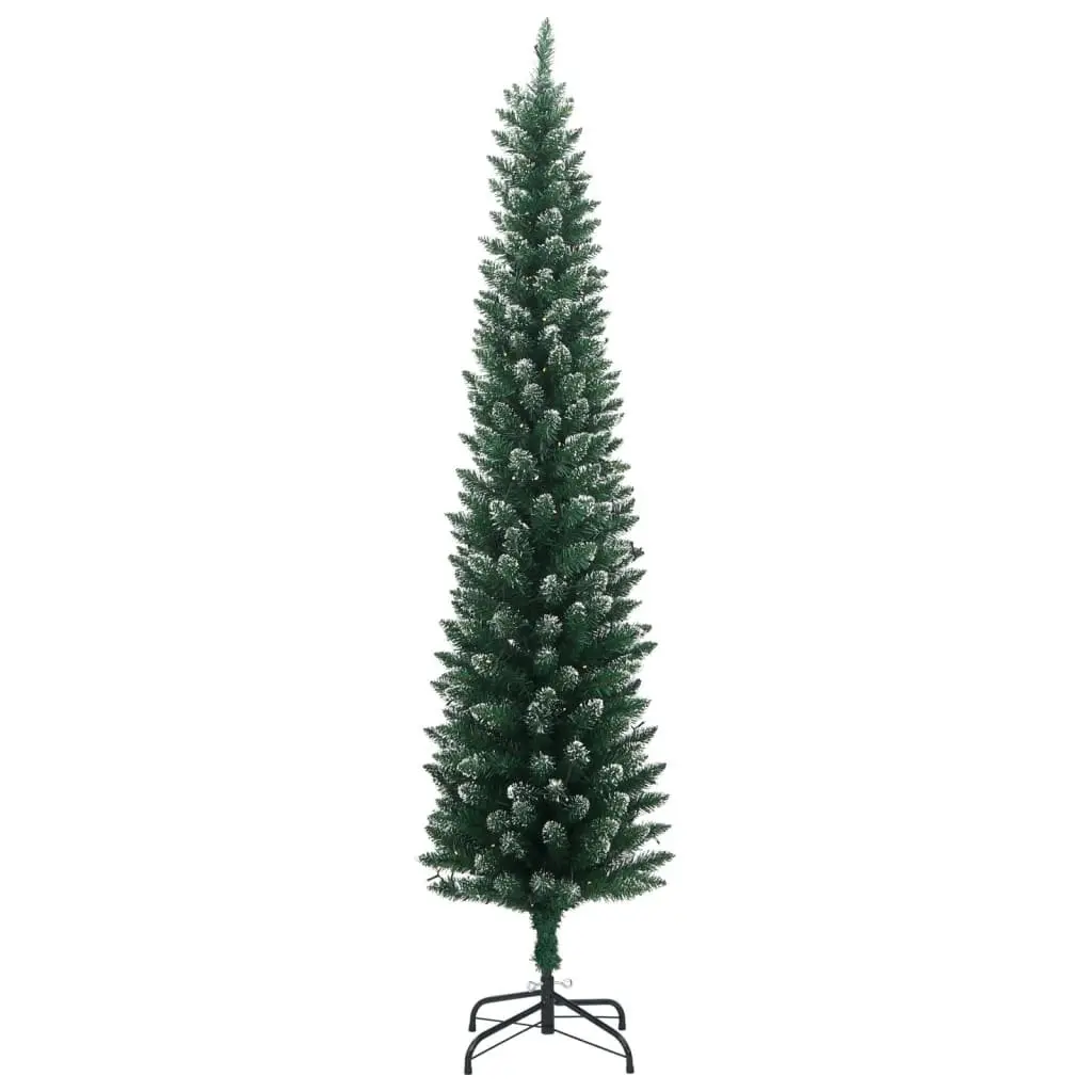 Artificial Christmas Tree Slim 180cm Green with 300 LED Lights