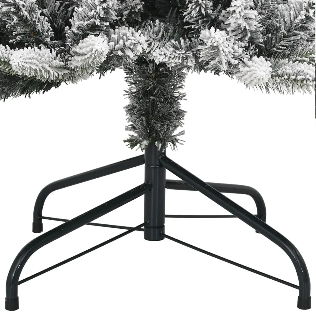 Flocked Snow Green Artificial Christmas Tree 150cm with 150 LED Lights Holiday Decor