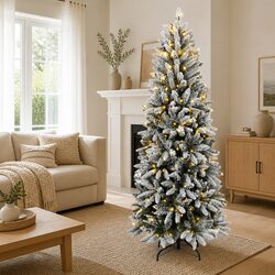 Warm and Practical 180cm Christmas Tree with LED Lights