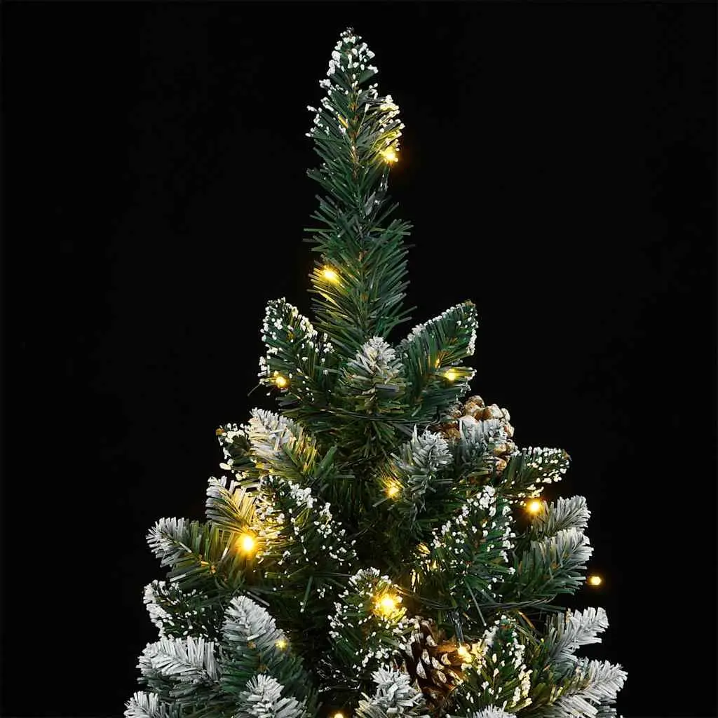Artificial Christmas Tree 120 cm Green Integrated Lighting 150 LED Lights 8 Modes Hinged Branches