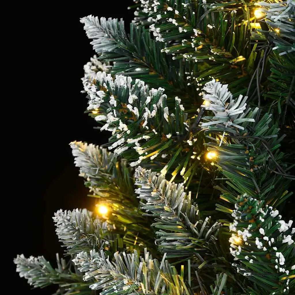 Artificial Christmas Tree 120 cm Green Integrated Lighting 150 LED Lights 8 Modes Hinged Branches