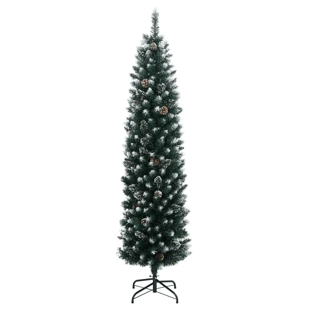 Artificial Slim Christmas Tree 120cm Green LED Lights