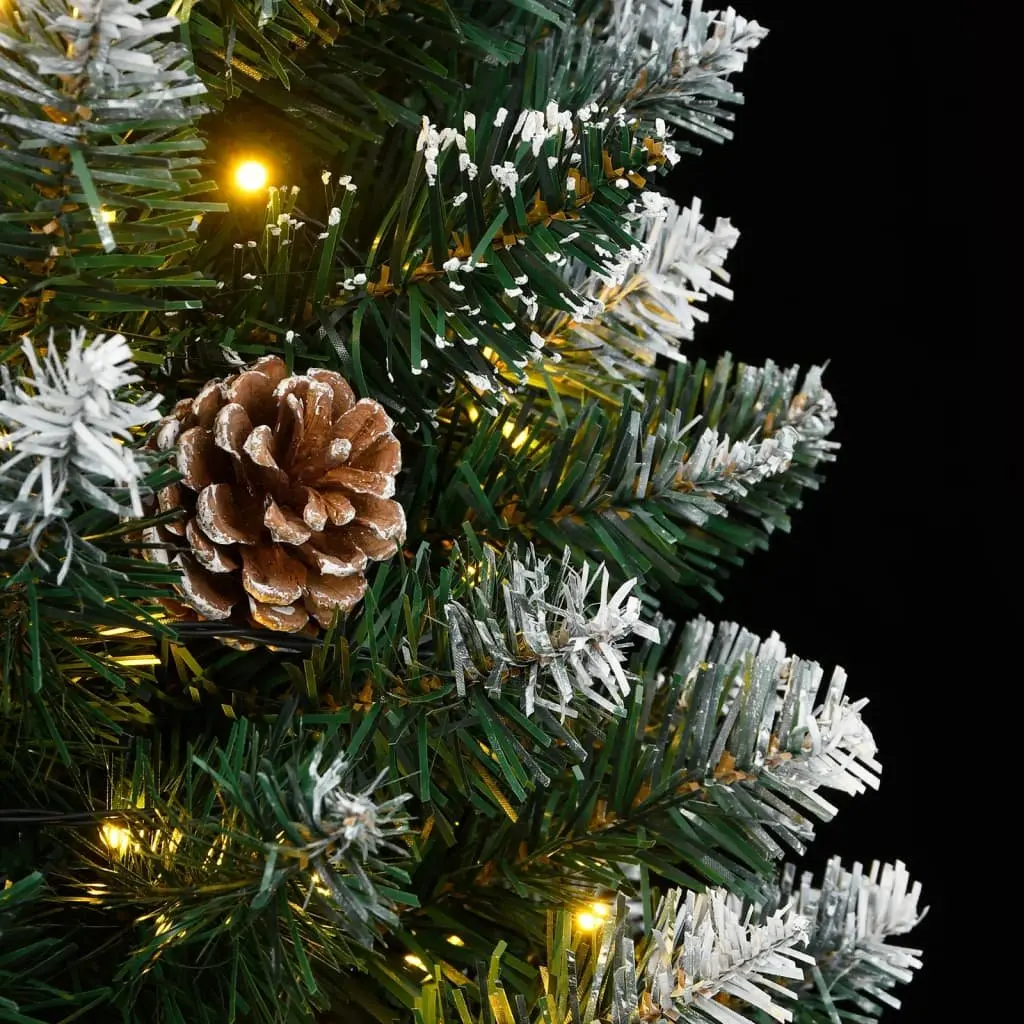 Artificial Slim Christmas Tree 150cm Green LED Lights 8 Modes