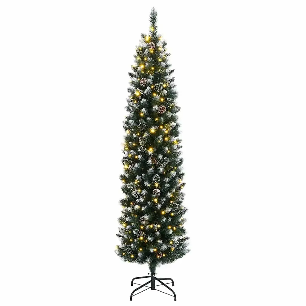 Artificial Christmas Tree Slim 180cm Green 300 LEDs