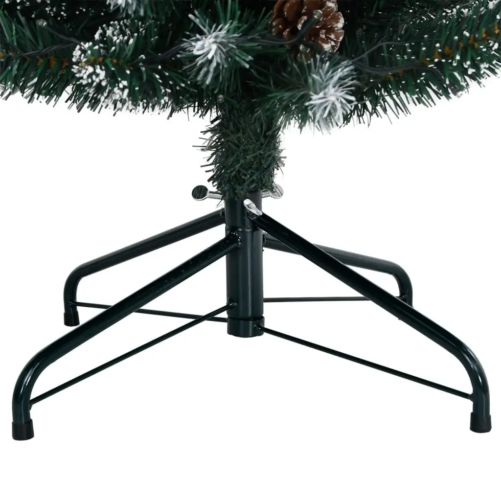 Artificial Slim Christmas Tree 210cm Green Indoor Holiday Decorations 300 LEDs