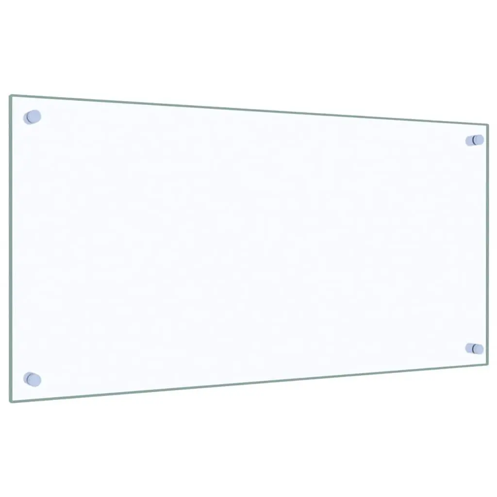 Tempered Glass Kitchen Splash Guard Transparent 80x40 cm Set of 2