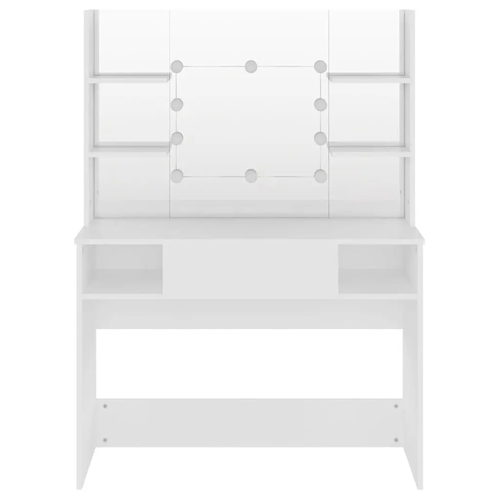 Makeup Dressing Table LED Lights Mirror White Vanity Unit 100cm x 40cm x 135cm