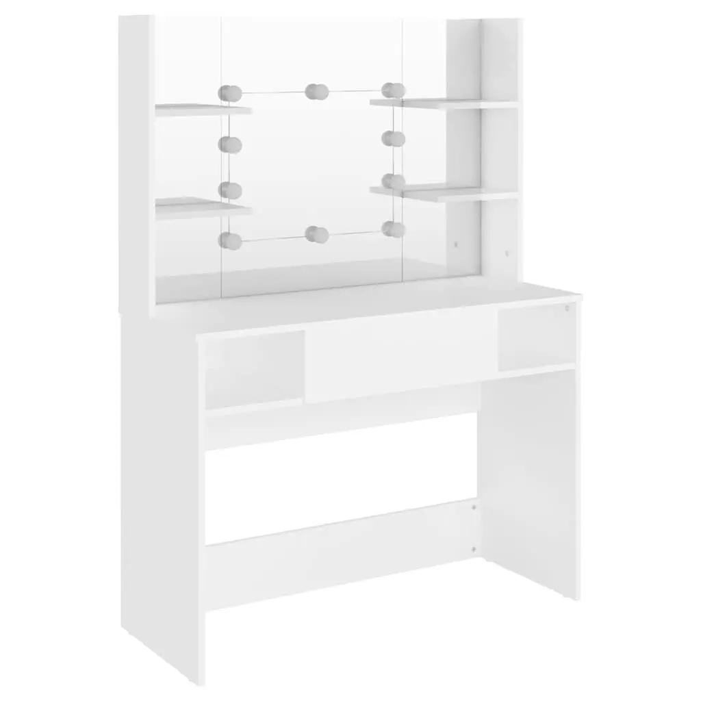 Makeup Dressing Table LED Lights Mirror White Vanity Unit 100cm x 40cm x 135cm
