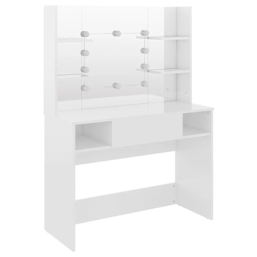 Makeup Vanity Table LED Lights Mirror Bedroom Dressing Station White