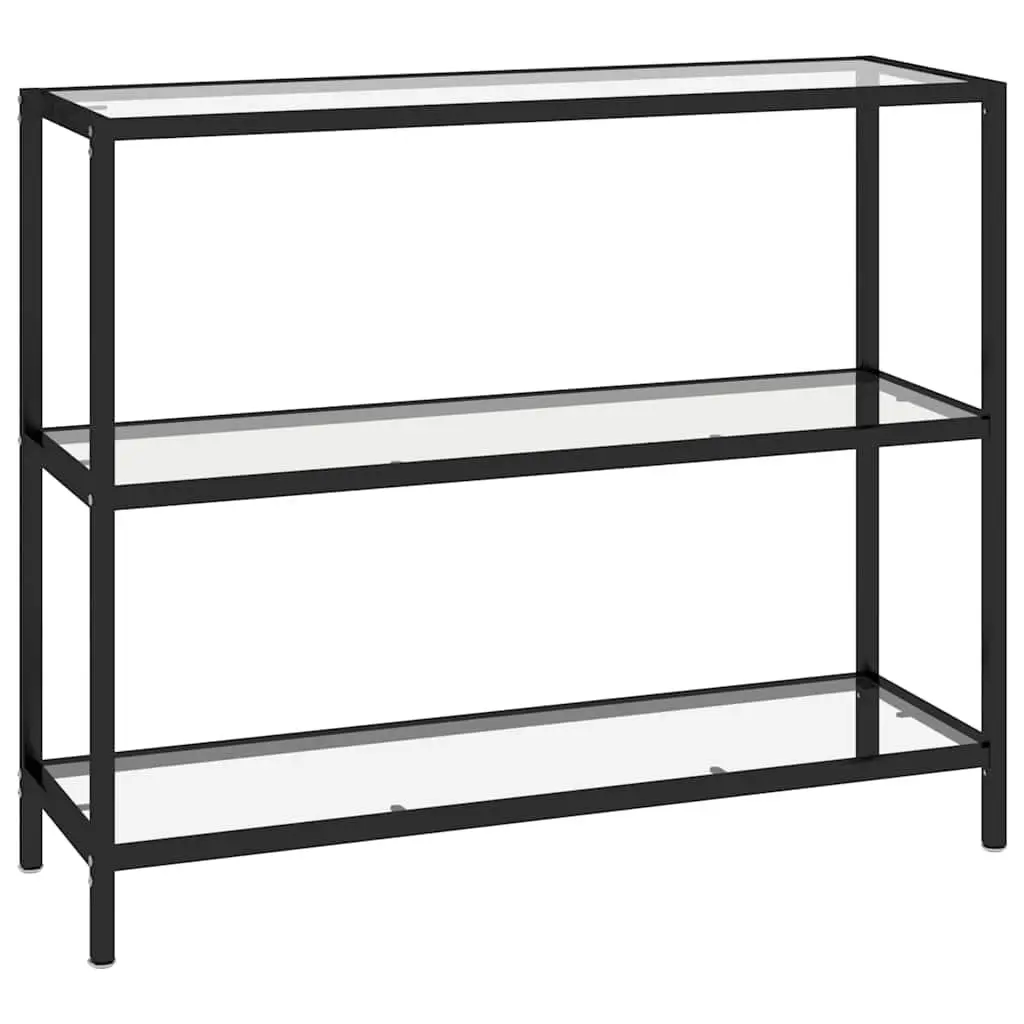 Corner Shelf Bookcase Tempered Glass 100x36x90cm Storage Display Standing Unit