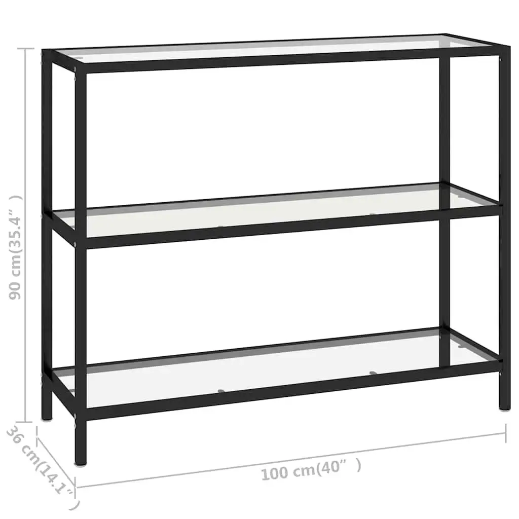 Corner Shelf Bookcase Tempered Glass 100x36x90cm Storage Display Standing Unit